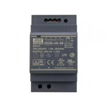 MEAN WELL DIN Rail Switching Power Supply HDR-60-48 48V/60W/1.25A