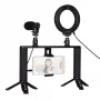 PULUZ Blogerio Kit with LED Ring Light, Stands, Phone Holder and Microphone