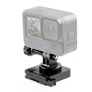 PULUZ Helmet Mount for Sports Cameras (DJI, GoPro, Insta360) - Black