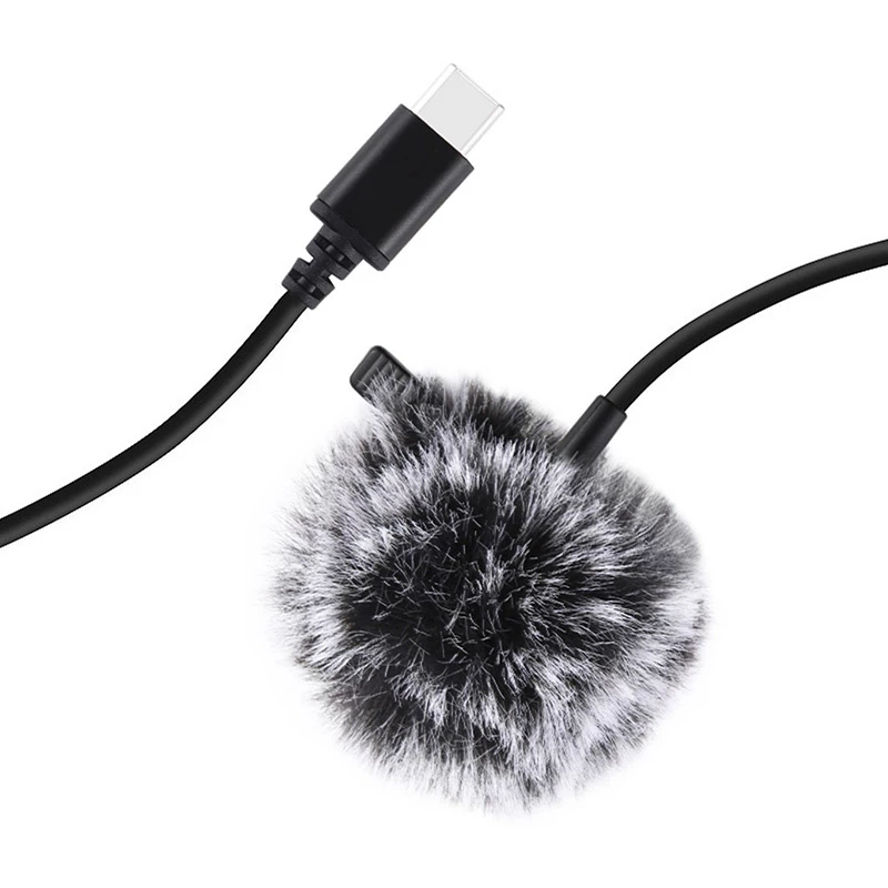 PULUZ Jack Tie Microphone with Clip PU425 1.5m USB-C