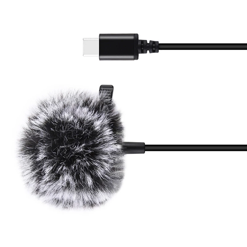 PULUZ Jack Tie Microphone with Clip PU425 1.5m USB-C