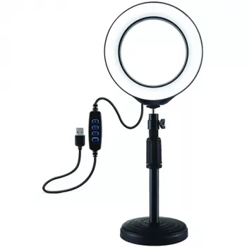PULUZ LED Ring Light 16cm with Stand 18-28cm USB