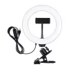 PULUZ PKT3120B 20 cm Professional Ring Light for Vlogging, Live Streaming & Makeup – 80 LEDs, 10W, 3000K-6500K, 10 Level Dimmable, with Monitor Clip & Phone Holder – Black