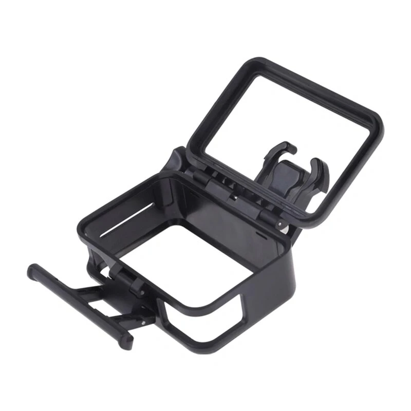 Puluz Protective Case for DJI Osmo Action - Black PC Frame with Cold Shoe Mount, Quick Release Buckle