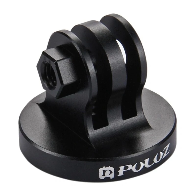 PULUZ PU145B CNC Aluminum Alloy Action Camera Mount Adapter with 1/4 inch Tripod Thread, Black