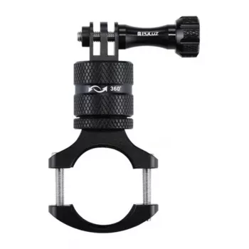 PULUZ PU223B 360 Degree Rotation Bike Aluminum Handlebar Phone Mount - Black