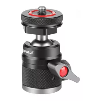 PULUZ PU3075B Aluminum Alloy Ball Head with Cold Shoe Mount (Black)