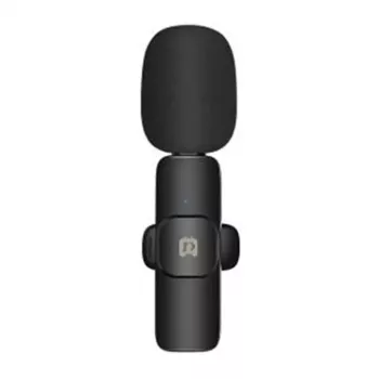 PULUZ PU3083B Wireless Lavalier Microphone with USB-C Receiver, 2.4GHz, Omnidirectional Condenser, 20m Range