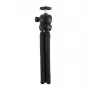 PULUZ PU435 Mini Octopus Tripod Flexible Bendable Tripod with 360° Ball Head and Phone Holder for Smartphones, Compact Cameras, Action Cameras, Small Mirrorless Cameras, Max Load 1.2 kg, Black