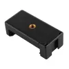 PULUZ PU448B Smartphone Tripod Mount, Spring-Loaded Clamp with 1/4 inch-20 Thread, Fits 55-85mm Phones, Black ABS