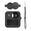 PULUZ PU454B Silicone Case for GoPro Max with Lens Cap and Wrist Strap, Black