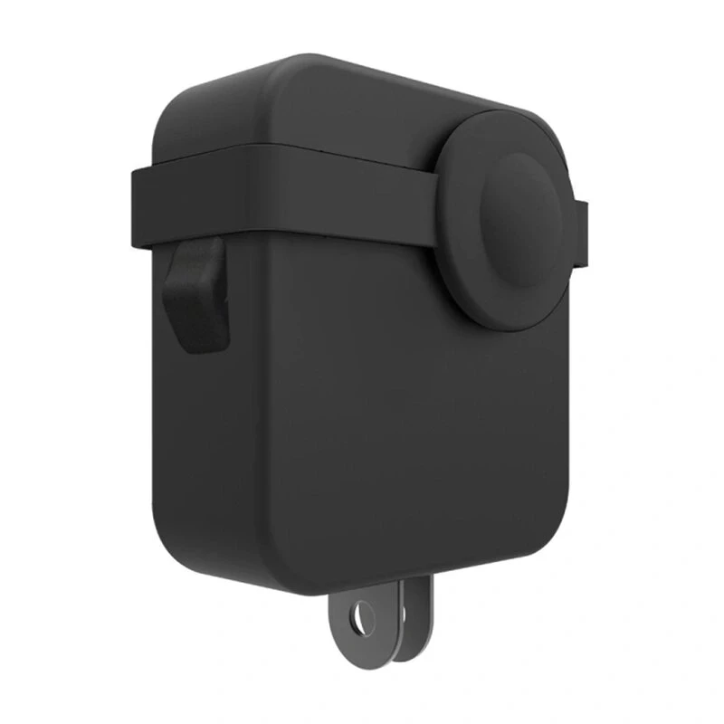 PULUZ PU454B Silicone Case for GoPro Max with Lens Cap and Wrist Strap, Black