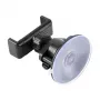 PULUZ PU537B Suction Cup Smartphone Mount with 360-Degree Rotation, Universal Car Holder for Dashboard & Windshield, Black