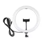 PULUZ PU656B 10-Inch LED Ring Light with Phone Holder and Tripod, 12W, 3000K-6500K, USB Powered, for Live Streaming, TikTok, YouTube, Makeup, Photography