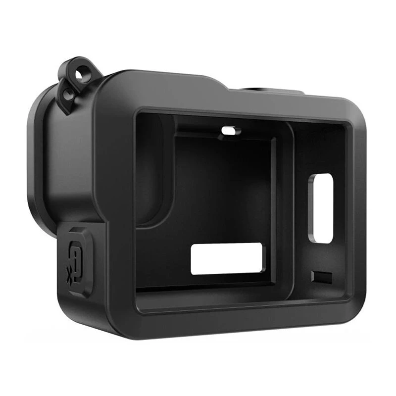 PULUZ PU717B Silicone Case for GoPro HERO 9/10/11/12 Black - Protective Cover with Lens Cap and Lanyard