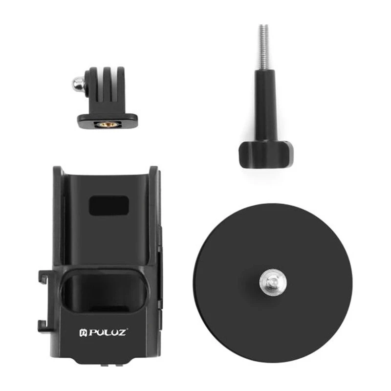 PULUZ PU724B Magnetic Protective Case for DJI Osmo Pocket 3 - Black Silicone Cover with Lens Protection