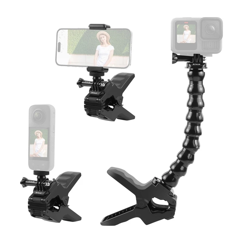 PULUZ PU740B Adjustable Mount for Sport Cameras with Clamp