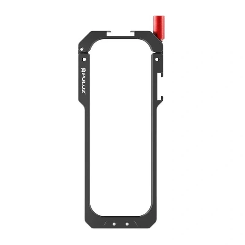 PULUZ PU759B Aluminium Alloy Protective Cage for Insta360 X5 with 1/4 inch-20 Threads and Cold Shoe Mount