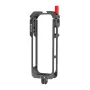 PULUZ PU759B Aluminium Alloy Protective Cage for Insta360 X5 with 1/4 inch-20 Threads and Cold Shoe Mount
