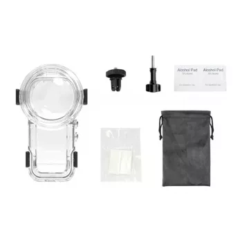 PULUZ PU760T Waterproof Case (60 m) with Quick-Release Mount for Insta360 X5 (Transparent)