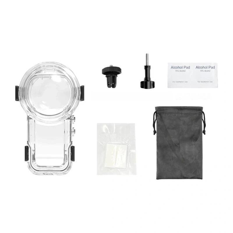 PULUZ PU760T Waterproof Case (60 m) with Quick-Release Mount for Insta360 X5 (Transparent)