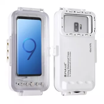 Puluz PU9100W Waterproof Case (45m) for USB-C Smartphones – Underwater Photography & Videography (White)