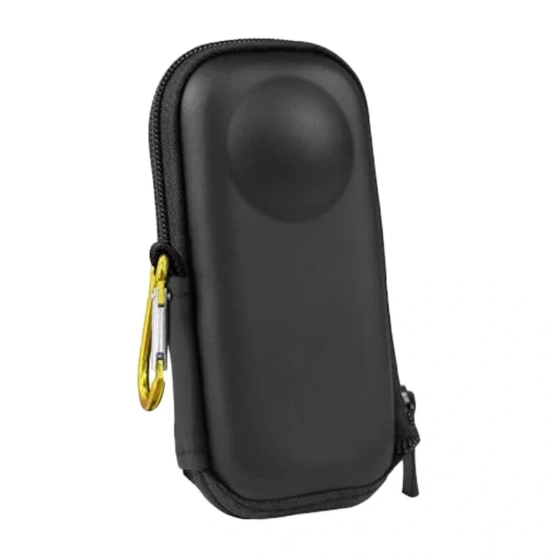 PULUZ PU984B Protective Hard Case for Insta360 X4 and X5 – Shockproof EVA Shell with Custom Foam Insert, Soft Flannel Lining, Mesh Accessory Pocket, and Carry Handle (Black)