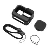 PULUZ Silicone Case for GoPro HERO12, HERO11, HERO10, HERO9 Black with Lens Cover and Strap (Black)