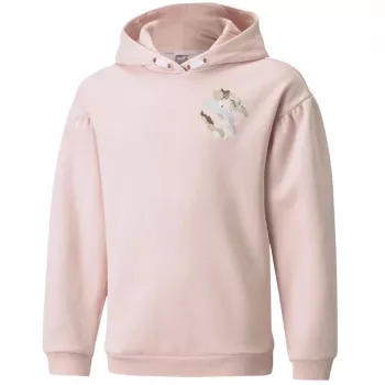 PUMA Alpha Hoodie FL Youth Sweatshirt Light Pink Size 164