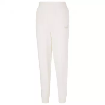 PUMA ESS+ Embroidery High-Waist Pants Women's Cream Size L