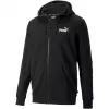 PUMA ESS+ Tape Full-Zip Hoodie TR Black 848768 01 Men's Fleece Jacket with Taped Sleeves