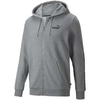 PUMA ESS+ Tape Full-Zip Hoodie TR Men's Medium Gray Heather