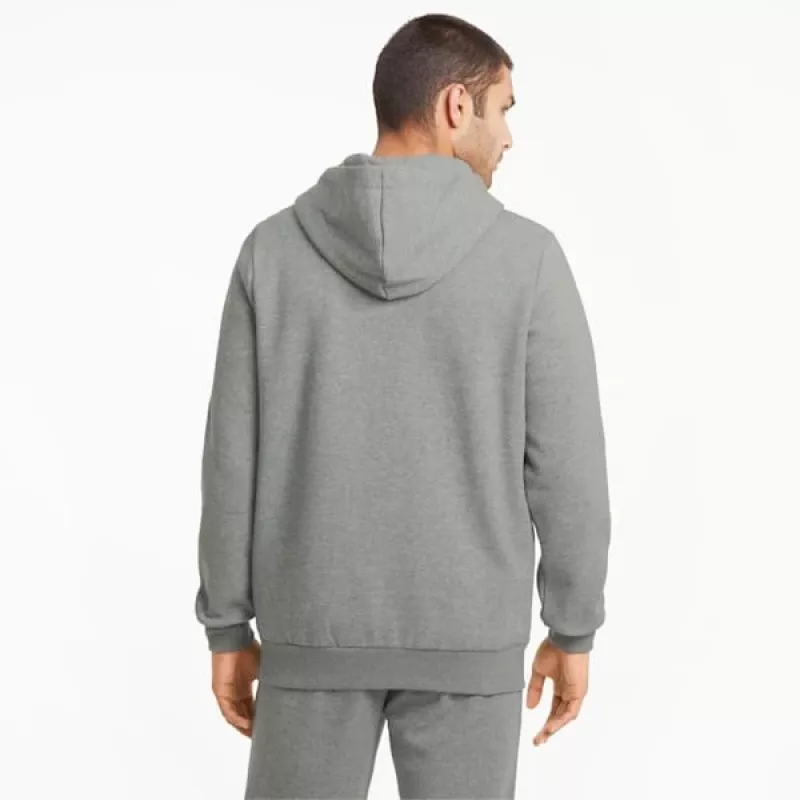 PUMA ESSENTIALS Women's Medium Gray Heather Fleece Hoodie S