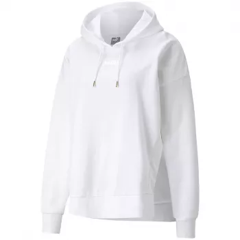PUMA HER Hoodie TR Puma White Women's Relaxed Fit Pullover 589519 02