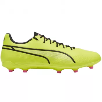 PUMA King Pro FG/AG Men's Football Boots - Puma Black/Puma White/Fast Yellow - UK 8 / EU 42