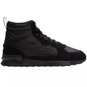 PUMA Men's Graviton Mid Sneakers Black - Lace-Up Mid-Top Lifestyle Shoes
