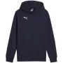 PUMA Team Goal Casuals Hoody Sweatshirt Navy Blue 140 cm