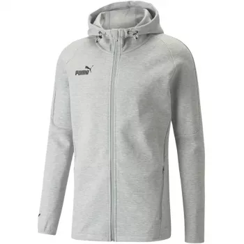 PUMA teamFINAL Casuals Men's Hooded Full-Zip Jacket Medium Grey Heather