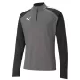 PUMA teamLIGA 1/4 Men's Sweatshirt Zip Top Grey-Black