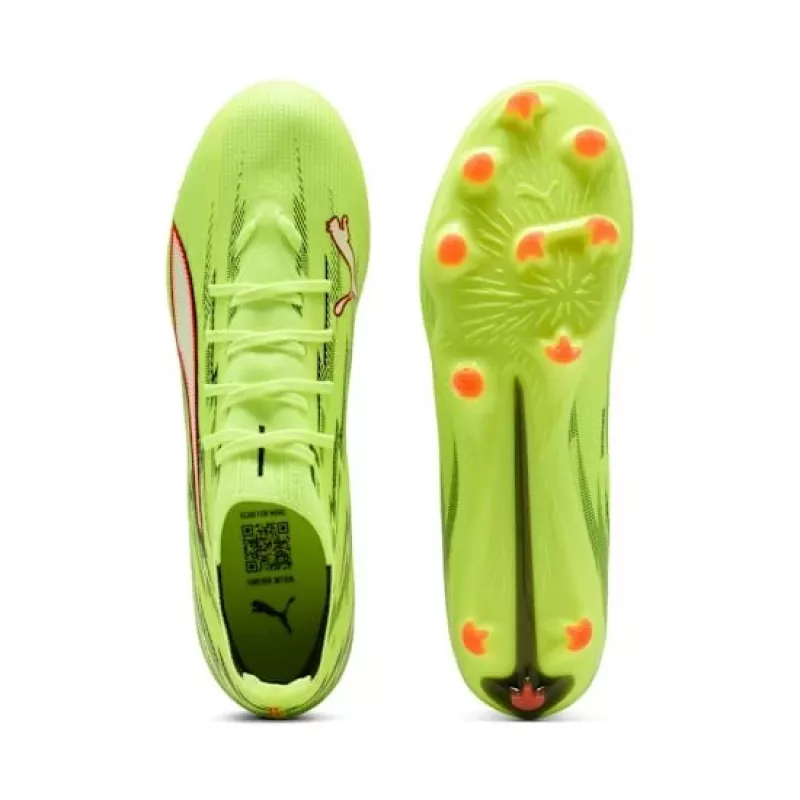 Puma Ultra 6 Match FG/AG Football Boots - Puma Black / Puma White / Fire Orchid - Size 44.5