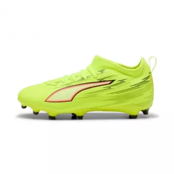 Puma Ultra 6 Match FG/AG Kids Football Boots Black White Fire Orchid Size 38
