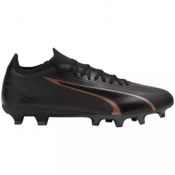 PUMA Ultra Match FG/AG Football Boots - Puma Black/Puma White/Ultra Orange - Size 42