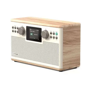 PURE ACOUSTICS Pure Classic H6 Digital Radio, DAB+/FM/Internet Radio, Bluetooth, Cotton White/Oak (EU/UK)