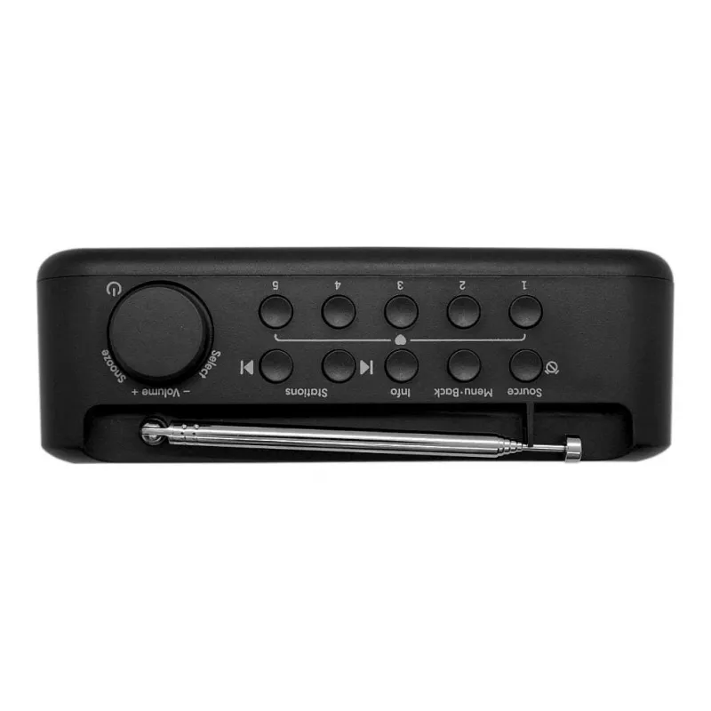Pure Elan One2 DAB+ FM Portable Radio with Dual Alarm, Black