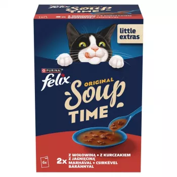 PURINA FELIX Soup Original Country Flavours 6x48g Wet Cat Food