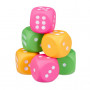 Relaxdays 10024997 foam dice set, 6 pieces, 7.3 cm