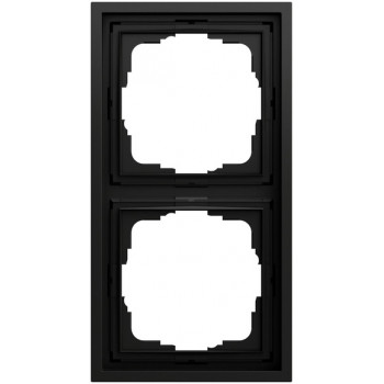 Gira F300 021284 2-Gang Cover Frame, System 70, Black Matt