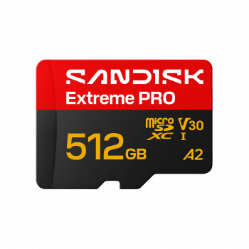 SanDisk Extreme PRO microSDXC 512 GB UHS-I A2 V30, up to 250/170 MB/s, SDSQXCJ-512G-GS6MA