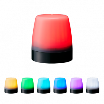 PATLITE NE-M1ANN-M 7-Colour LED Signal Beacon, 12–24 V DC, IP67