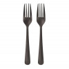 circulware Gaia Reusable Forks, Black, 19 cm, Pack of 10